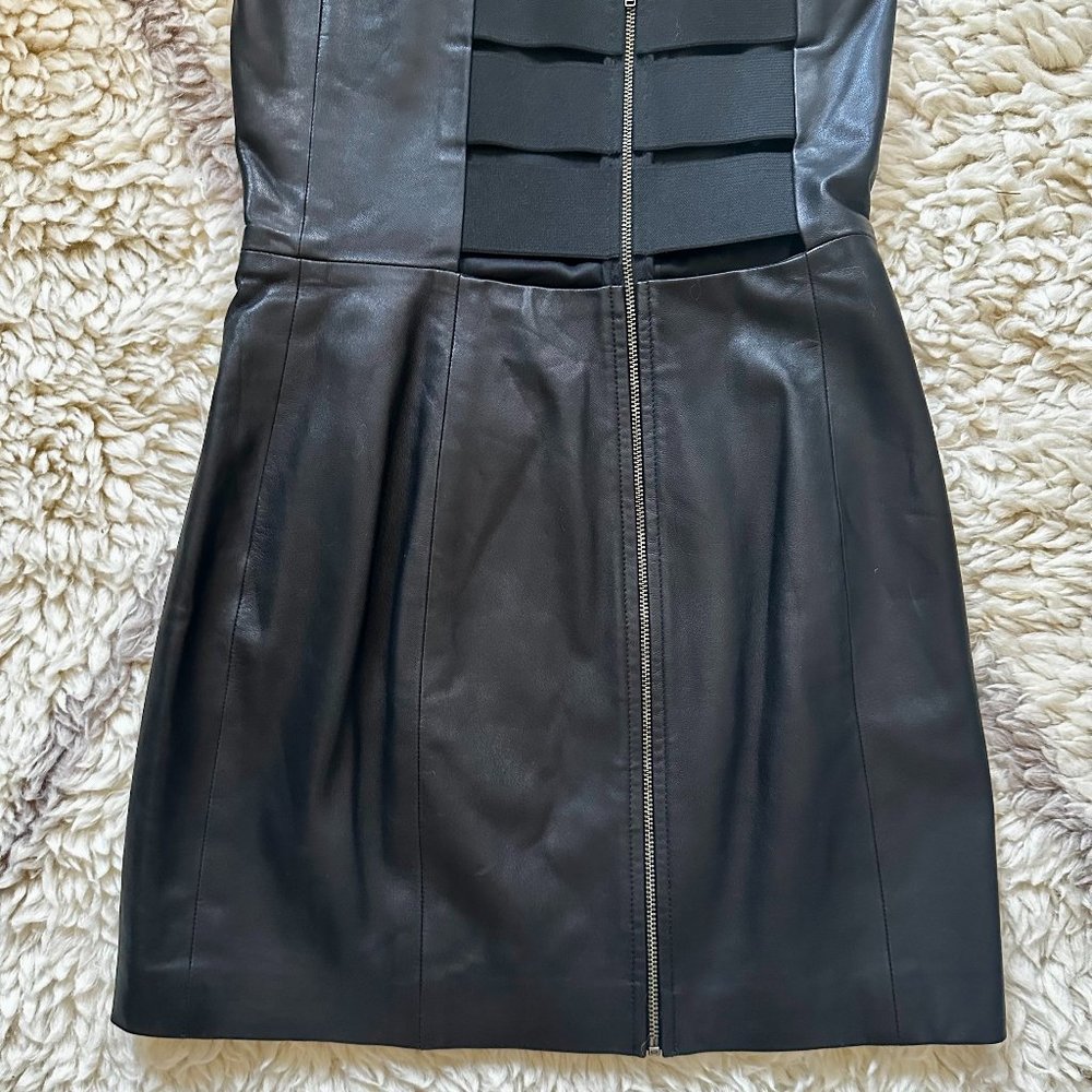 Mason Black Leather Mini Dress - Picture 9 of 13